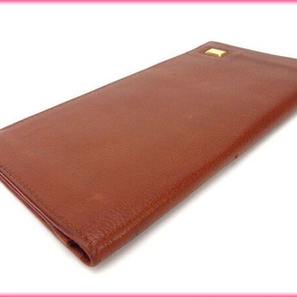 Salvatore Ferragamo Wallet Purse Long Wallet Brown Woman Authentic Used Y1085 - Picture 3 of 6